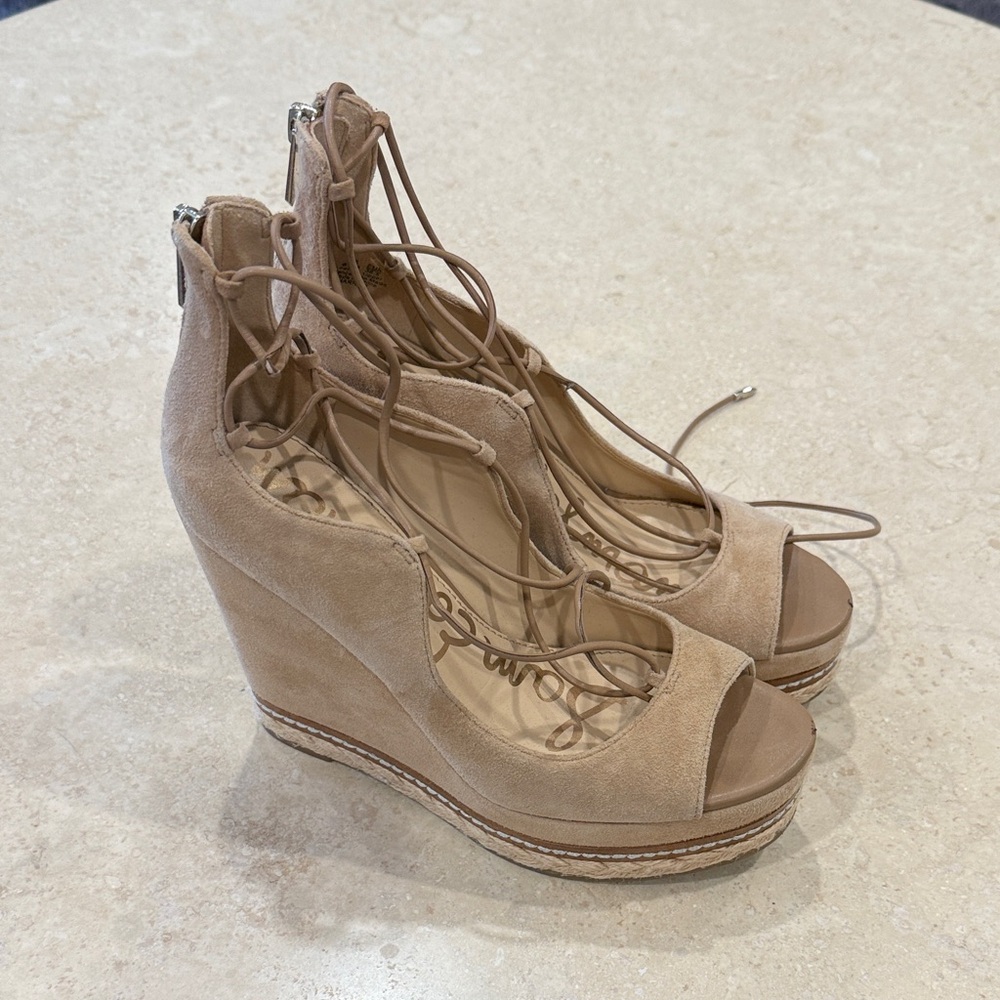 Sam Edelman Women's Tan Wedge Sandals